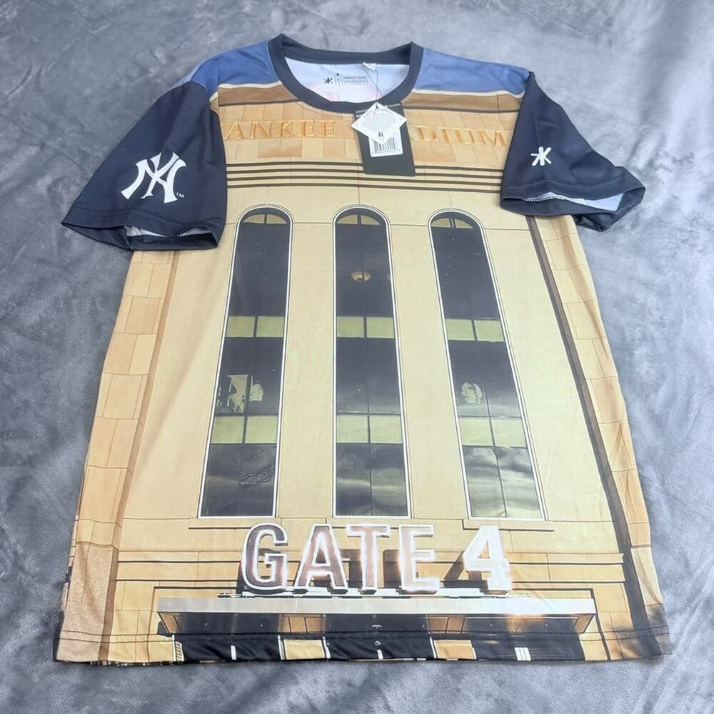 KLEW New York Yankees MLB Gate 4 AOP T-Shirt Mens Sz L NWT
